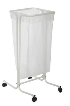 SUPPORT SAC TUBULAIRE SUR ROULETTES TUBAG 110L BLANC