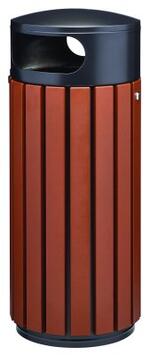 CORBEILLE ZENO ALU 80L EFFET CORTEN / GRIS MANGANESE