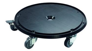 SOCLE A 5 ROULETTES BAZI AVEC FREIN  50L/70L/95L NOIR