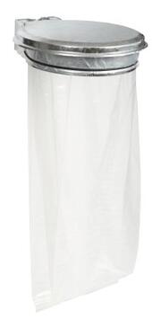 SUPPORT SAC MURAL COLLECMUR EXTREME 110L AVEC COUVERCLE GALVANISE A CHAUD