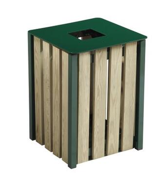 CORBEILLE EDEN BOIS 50L VERT MOUSSE