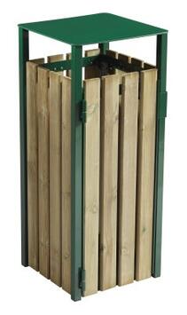CORBEILLE EDEN BOIS 110L VERT MOUSSE