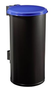POUBELLE MURALE TUBO 80L GRIS MANGANESE / BLEU OUTREMER