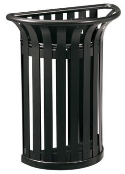 CORBEILLE MURALE TULIPE 35L GRIS MANGANESE