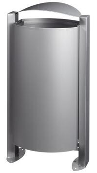 CORBEILLE SUR PIED ARKEA 100L GRIS METAL