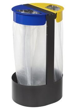 SUPPORT SAC CITWIN 2X75L GRIS MANGANESE / BLEU / JAUNE