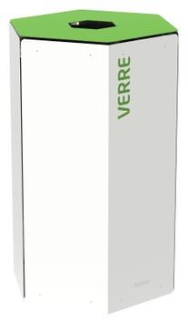 POUBELLE DE TRI 50L HEXATRI BLANC / VERT
