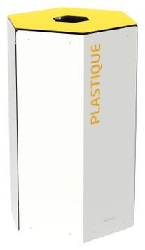 POUBELLE DE TRI 50L HEXATRI BLANC / JAUNE