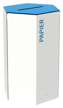 POUBELLE DE TRI 50L HEXATRI BLANC / BLEU CIEL