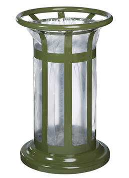 CORBEILLE VIGIPIRATE TULIPE 60L VERT OLIVE