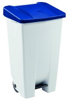 POUBELLE A PEDALE MOBILY 120L BLANC / BLEU