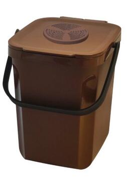 POUBELLE A COMPOST ORGANIK GREEN 10L MARRON