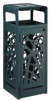 CORBEILLE CYBEL 110L AVEC CENDRIER ANTHRACITE