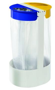 SUPPORT SAC CITWIN ESSENTIEL 2X75L BLANC / JAUNE / BLEU
