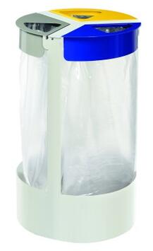 SUPPORT SAC CITWIN ESSENTIEL 3X45L BLANC / GRIS / JAUNE / BLEU