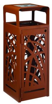 CORBEILLE CYBEL 110L ANTI-NUISIBLES AVEC CENDRIER EFFET CORTEN