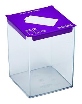 COLLECTEUR DE PILES SECURISE PILEO 2L VIOLET