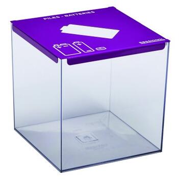 COLLECTEUR DE PILES SECURISE PILEO 7L VIOLET