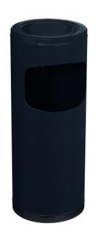 POUBELLE CENDEO 12.5L AVEC CENDRIER ETOUFFOIR 0,15L NOIR