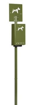 BORNE SUR POTEAU HYGECA  SACHETS  VERT OLIVE 6003