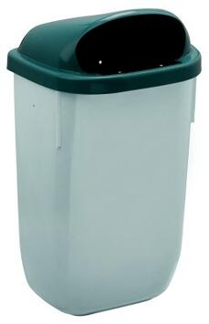 POUBELLE MURALE XERIOS 50L VERT / GRIS