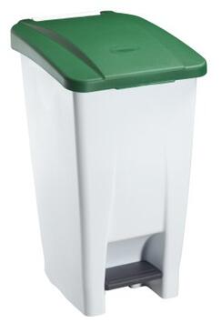 POUBELLE A PEDALE MOBILY 60L BLANC / VERT