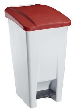 POUBELLE A PEDALE MOBILY 60L BLANC / ROUGE