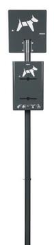 BORNE SUR POTEAU HYGECA  2 ROULEAUX   ANTHRACITE MAT 7016