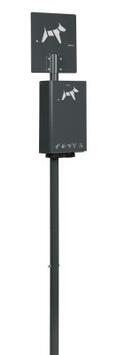 BORNE SUR POTEAU HYGECA  SACHETS  ANTHRACITE MAT 7016