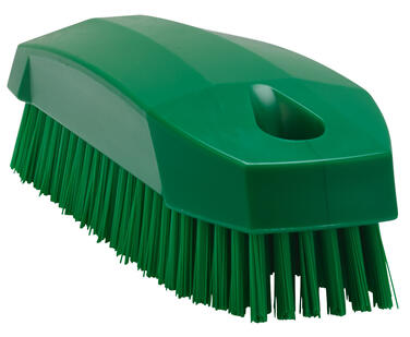 BROSSE A MAIN ALIMENTAIRE 13CM FIBRE DURE VERT