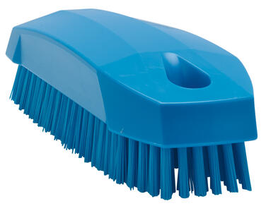 BROSSE A MAIN ALIMENTAIRE 13CM FIBRE DURE BLEU