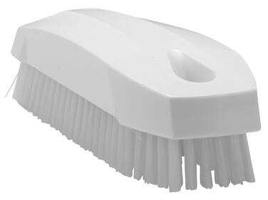BROSSE A MAIN ALIMENTAIRE 13CM FIBRE DURE BLANC