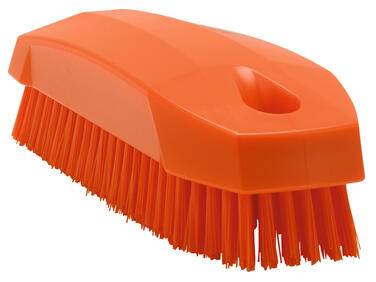 BROSSE A MAIN ALIMENTAIRE 13CM FIBRE DURE ORANGE