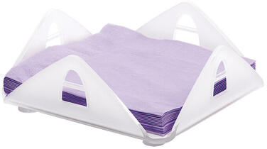 PORTE-SERVIETTES CARRÉ DE COMPTOIR EN PMMA TRANSPARENT POUR SERVIETTES 33X33 CM 170X170X75 MM