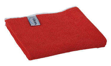 LAVETTE BOUCLEE MICROFIBRE 40X40CM ROUGE
