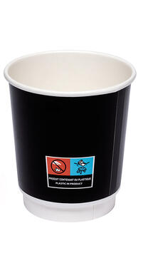 GOBELET CARTON DOUBLE PAROIS 42CL NOIR X500