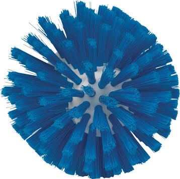 BROSSE ALIMENTAIRE RONDE DIAMETRE 13,5CM A PAS DE VIS FIBRE MEDIUM BLEU