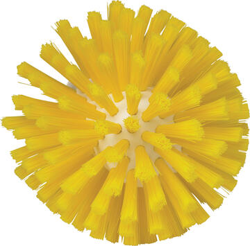 BROSSE ALIMENTAIRE RONDE DIAMETRE 13,5CM A PAS DE VIS FIBRE MEDIUM JAUNE