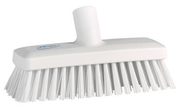 BROSSE ALIMENTAIRE SOL ET MUR 22,5CM FIBRE DURE BLANC