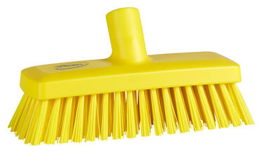 BROSSE ALIMENTAIRE SOL ET MUR 22,5CM FIBRE DURE JAUNE