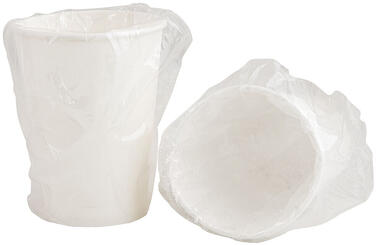 GOBELETS CARTON BLANCS EMBALLÉS INDIVIDUELLEMENT Ø 70,6 MM 21.5 CL X500