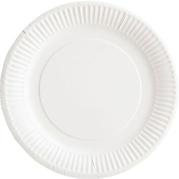 ASSIETTES CARTON BIOLINE COULEUR BLANC Ø 18 CM X1000