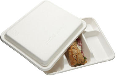 COUVERCLES FIBRE DE CANNE POUR PLATEAU 5 COMPARTIMENTS 707646 31X25X3,3 CM X200