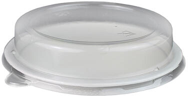 COUVERCLES EN PET POUR SALADIERS RONDS FIBRE DE CANNE Ø 114 MM X1000