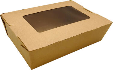 BOÎTES SALADE CARTON KRAFT 20X13,8 CM HAUTEUR 5 CM 120 CL X200