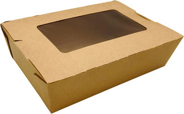 BOÎTES SALADE CARTON KRAFT 21,5X16,2 CM HAUTEUR 6,4 CM 195 CL X200