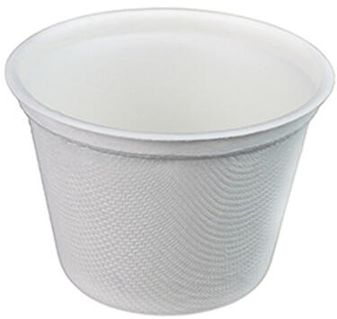 POTS À SAUCE FIBRE DE CANNE RONDS SANS COUVERCLE Ø 75 MM 14 CL X1000