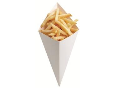 CORNETS À FRITES EN CARTON BLANC 270X160M / 250G X200