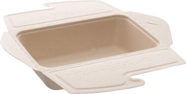 BOÎTES REPAS FIBRE KRAFT 21X15 CM HAUTEUR 7 CM 100 CL X150