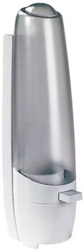 DISTRIBUTEUR MURAL POUR GOBELETS Ø 70 MM H 400 MM EN POLYSTYRÈNE INJECTÉ, AVEC BOUTON POUSSOIR
